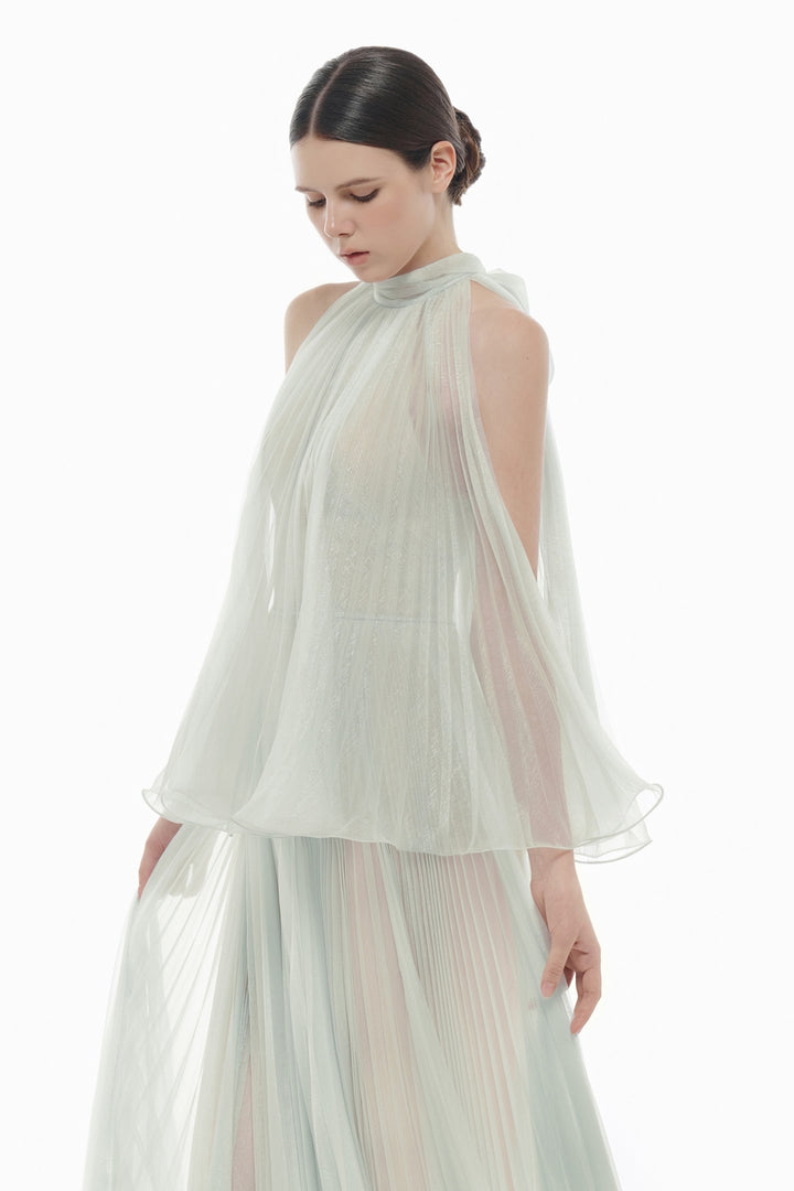 Margaux Halter Polyester Maxi Dress - MEAN BLVD