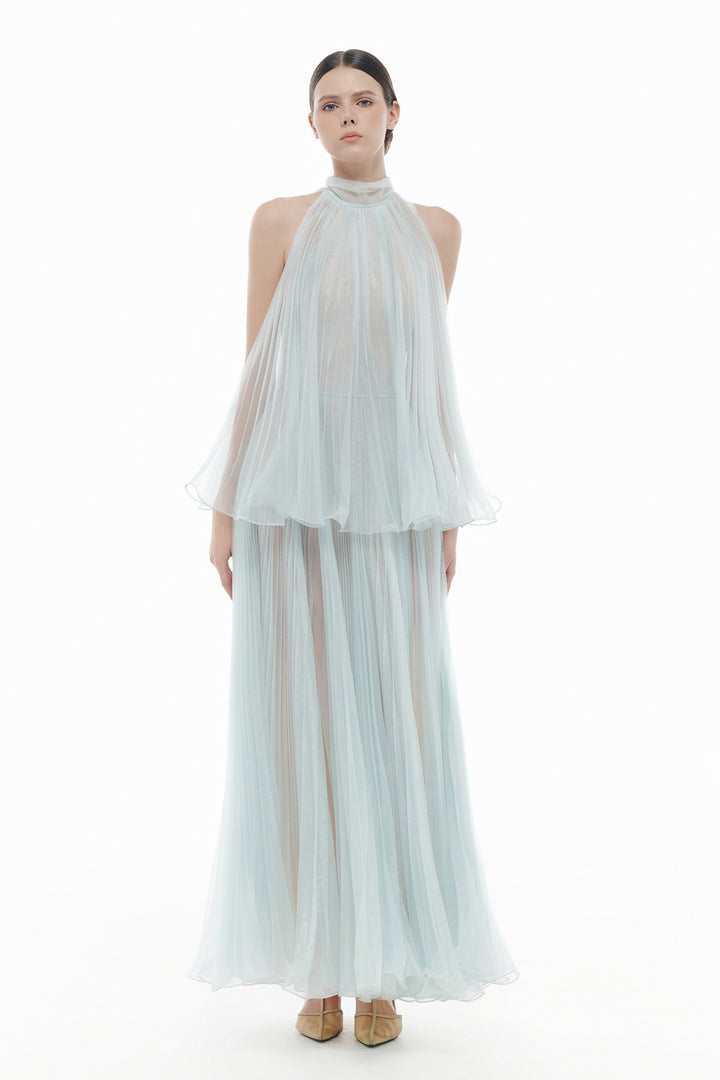 Margaux Halter Polyester Maxi Dress - MEAN BLVD