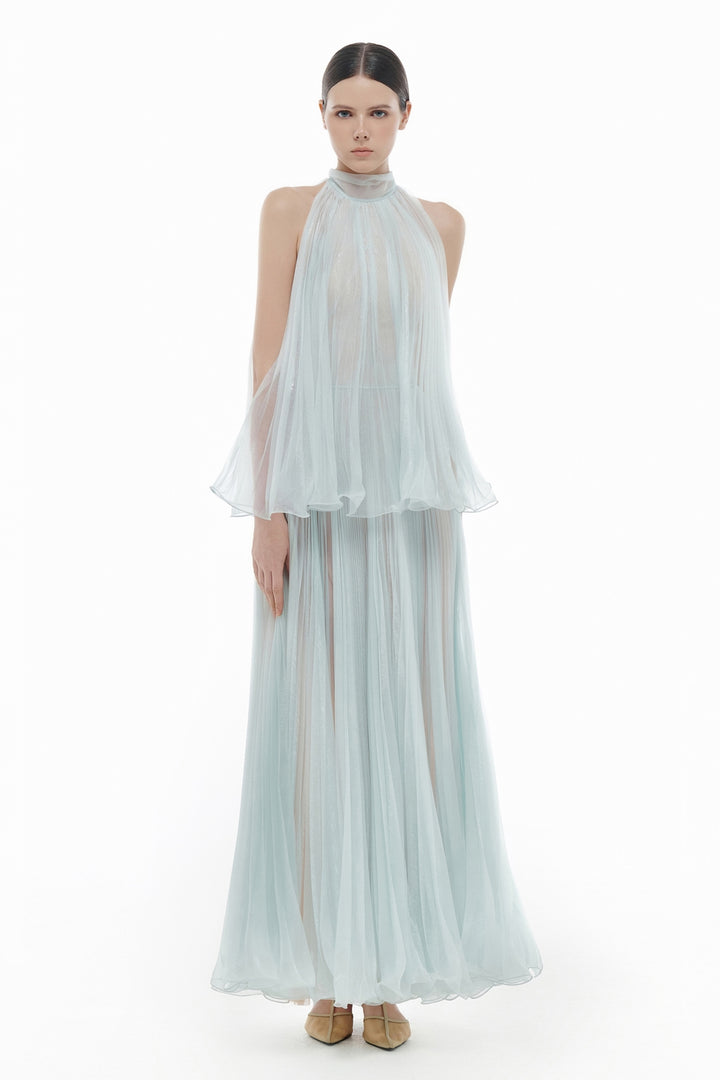 Margaux Halter Polyester Maxi Dress - MEAN BLVD