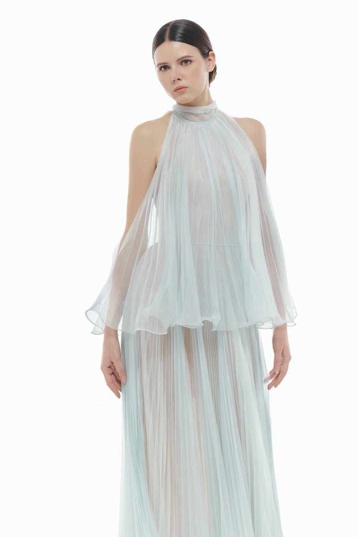 Margaux Halter Polyester Maxi Dress - MEAN BLVD