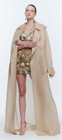 Margo Notch Neck Organza Trench Coat - MEAN BLVD
