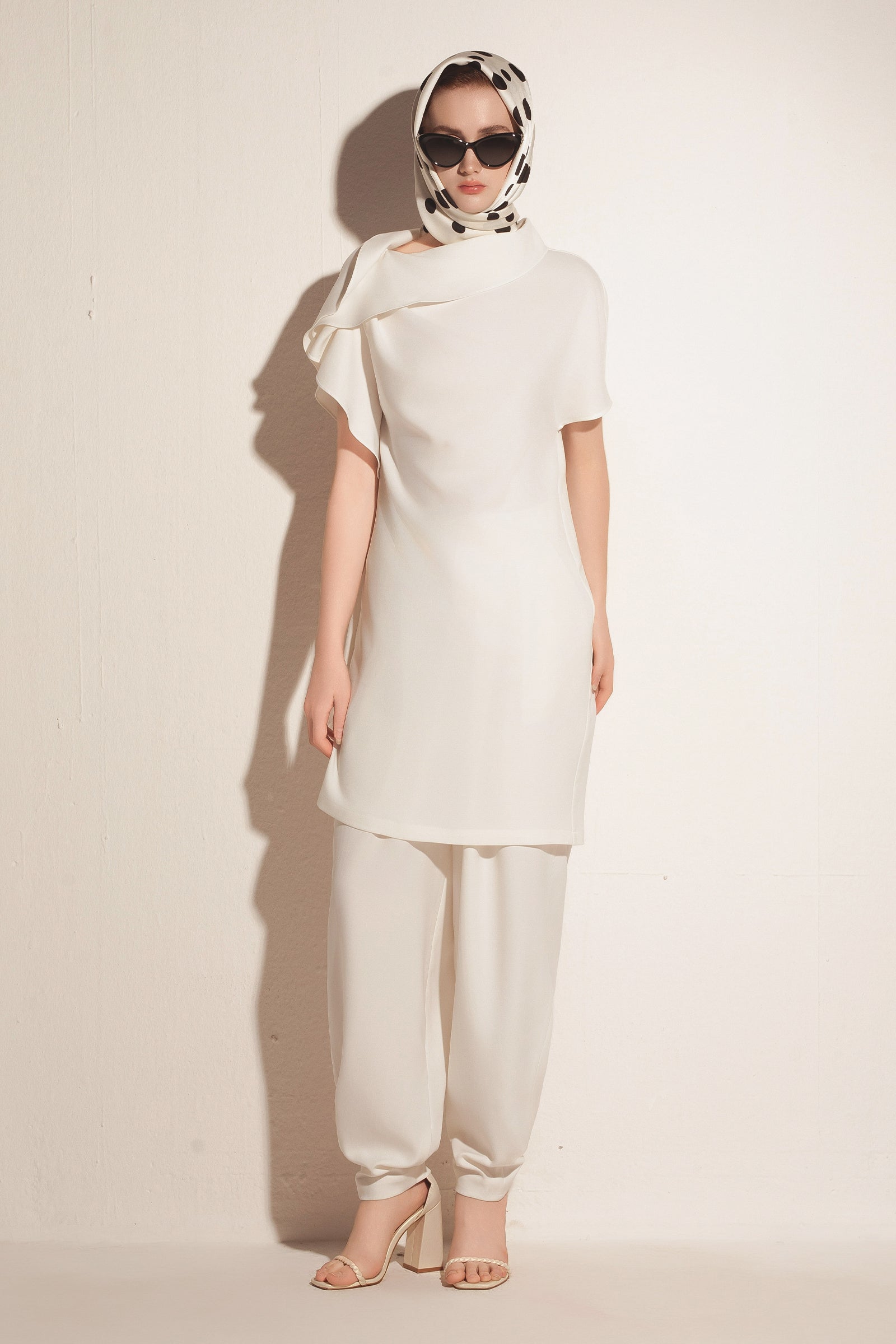 Mariselle Asymmetric Neck Midi Dress - MEAN BLVD