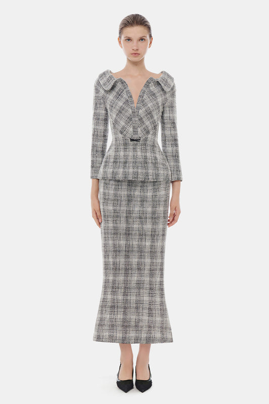 Mathilde V-Neck Ribbon Blazer - MEAN BLVD