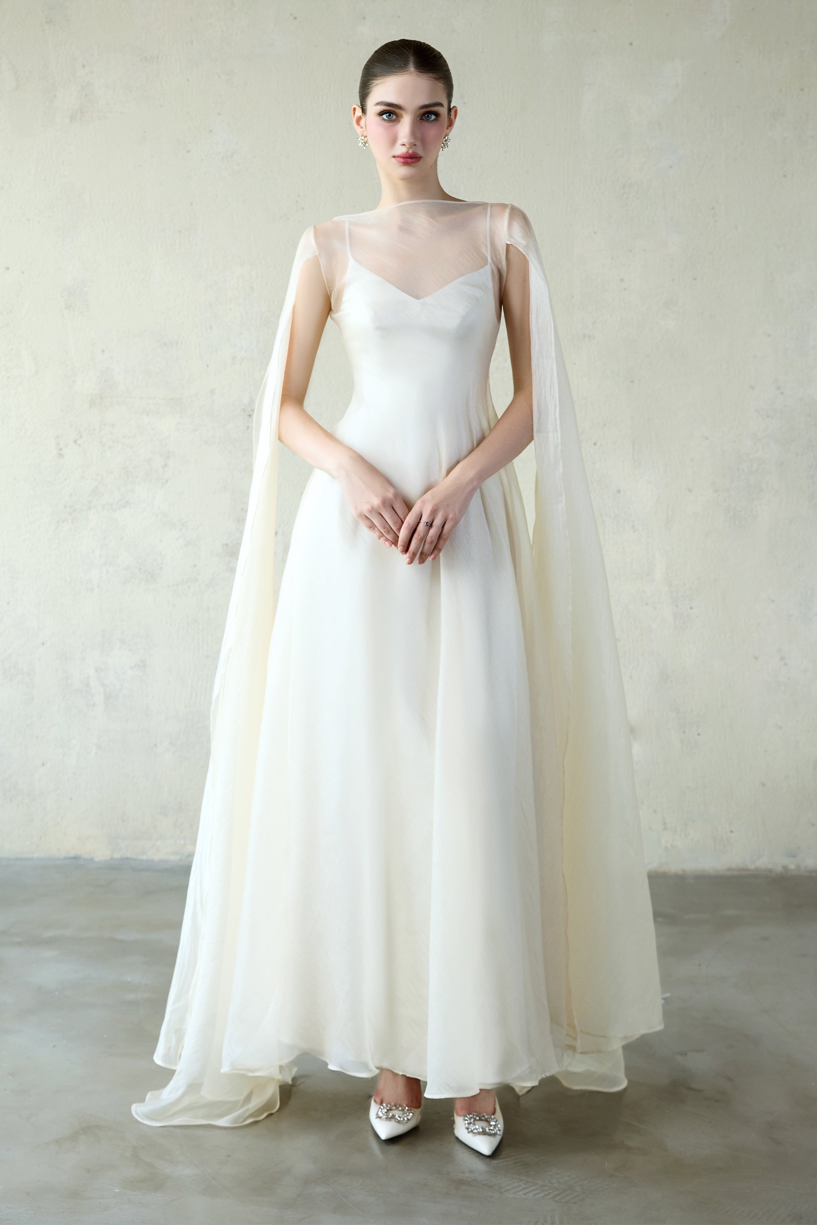 Mei Cape Sleeve Maxi Dress - MEAN BLVD