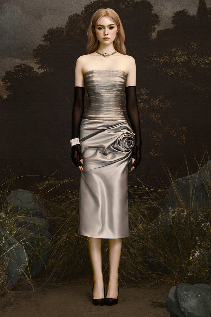 Melpomene Straight Across Applique Midi Dress - MEAN BLVD