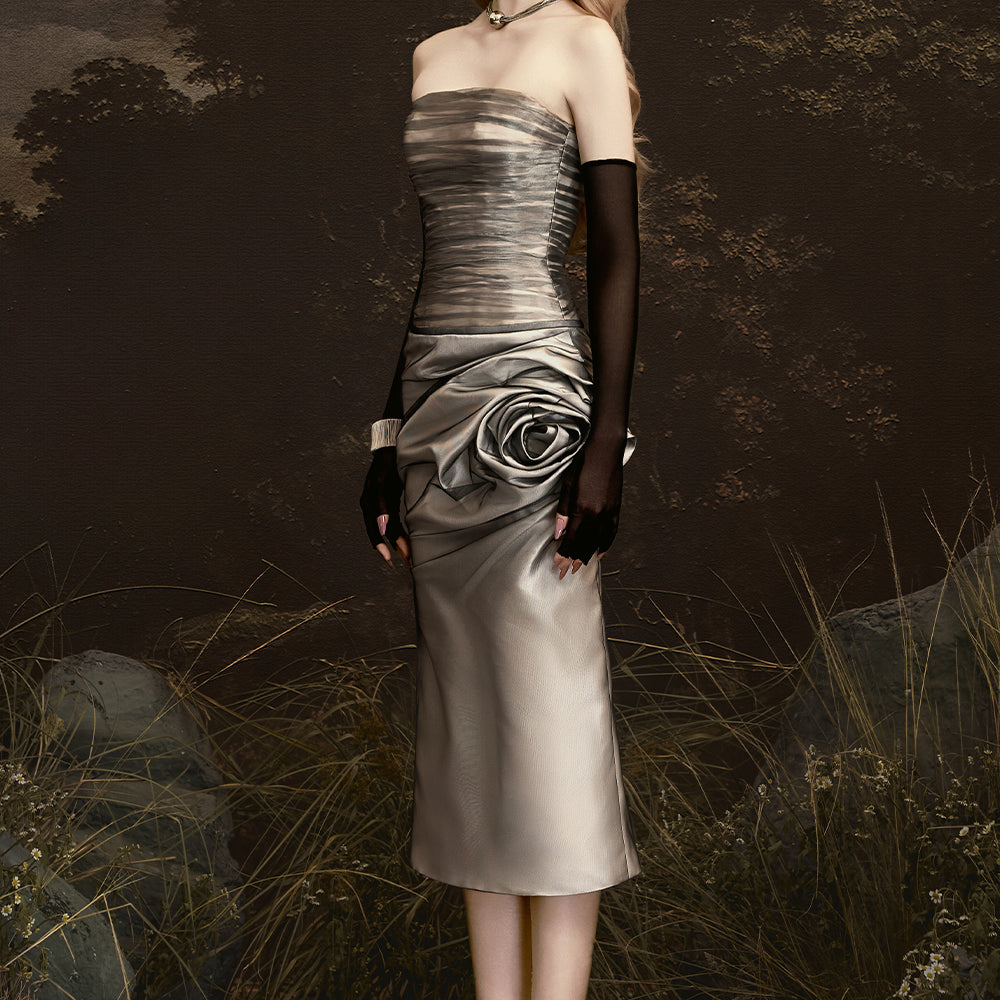 Melpomene Straight Across Applique Midi Dress - MEAN BLVD