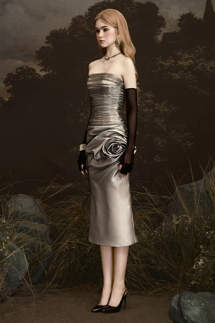 Melpomene Straight Across Applique Midi Dress - MEAN BLVD