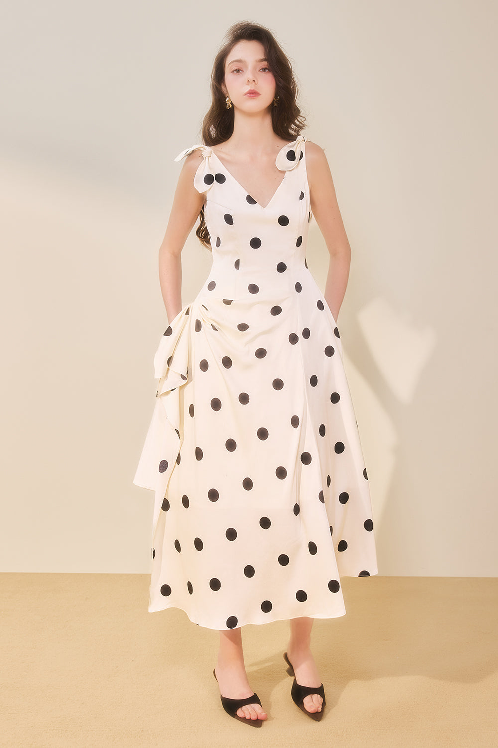 Miel V-Neck Midi Dress - MEAN BLVD