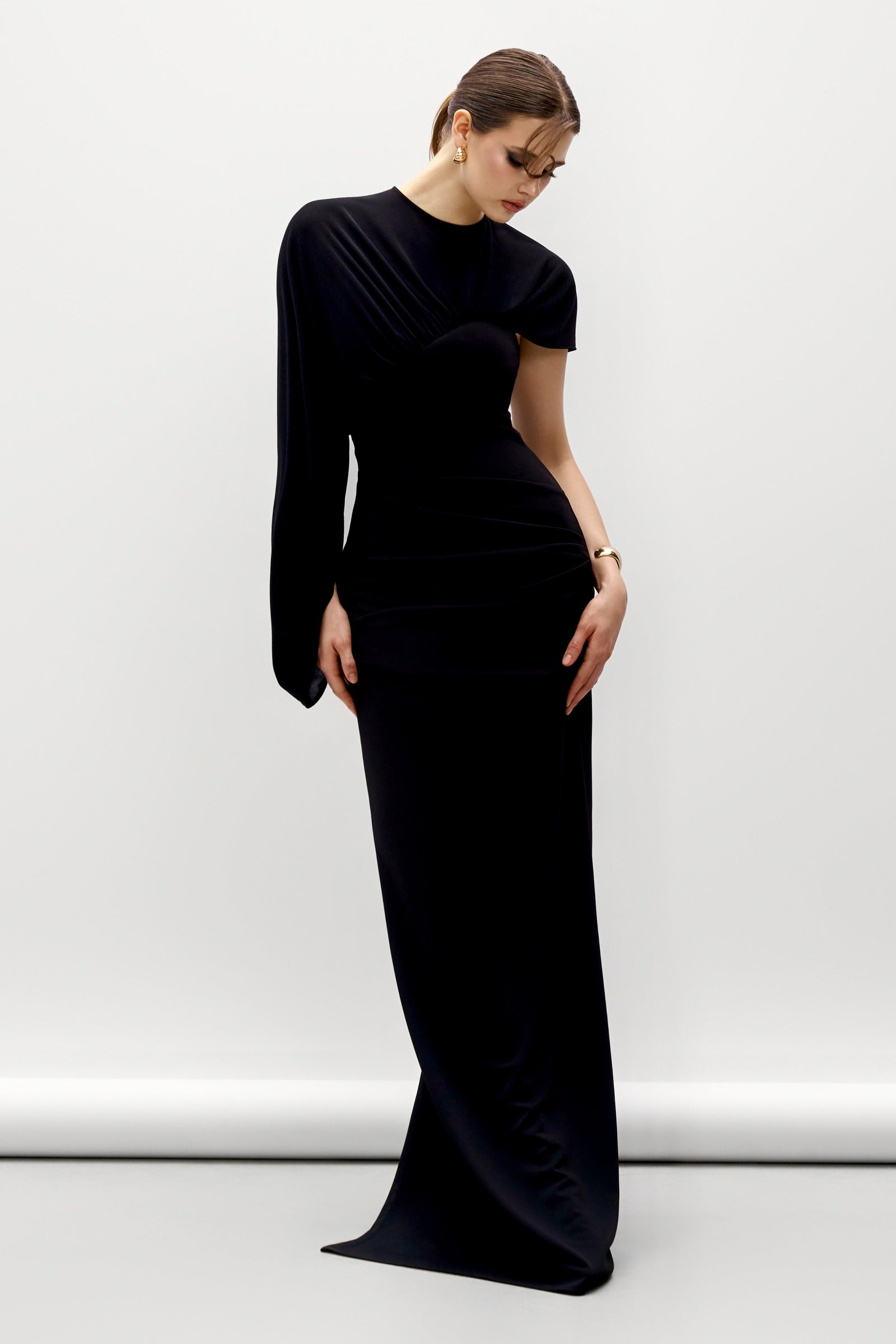 Minerva Ruched Maxi Dress - MEAN BLVD
