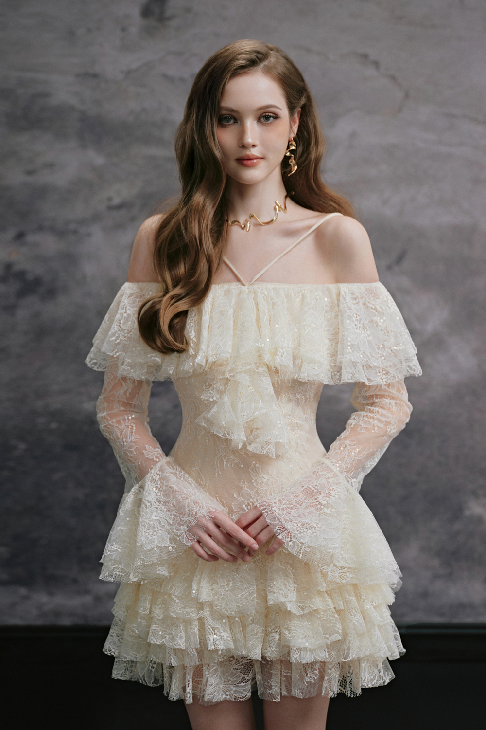 Minzy Off-Shoulder Ruffle Mini Dress - MEAN BLVD