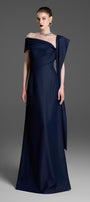 Mireille Asymmetric Neck Draped Maxi Dress - MEAN BLVD
