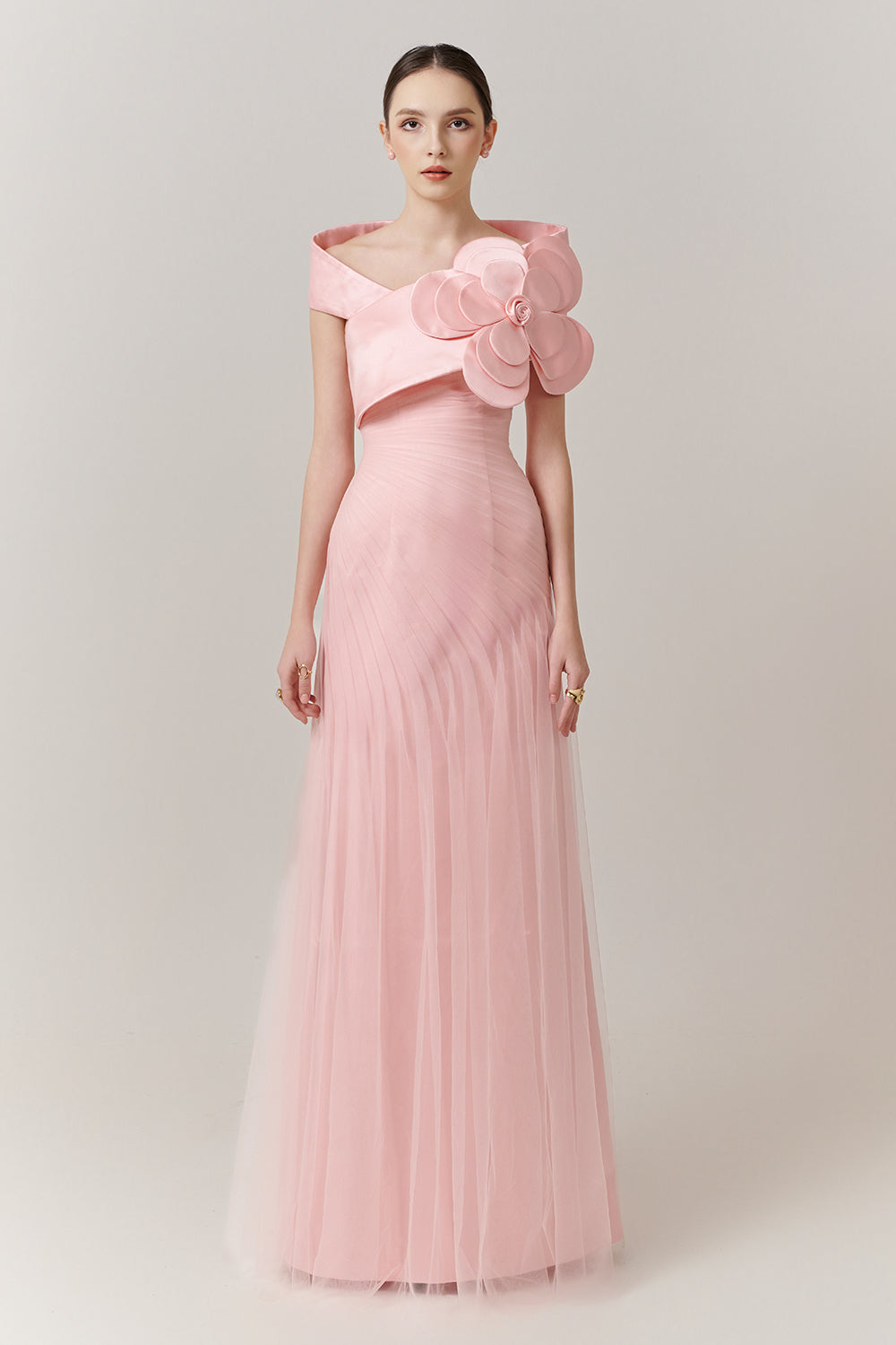 Mireille Off-Shoulder Applique Maxi Dress - MEAN BLVD