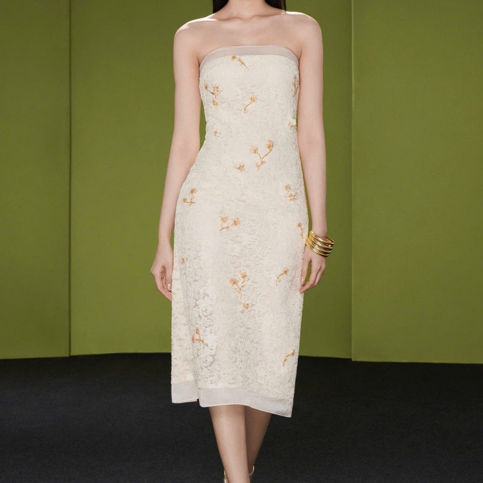 Mireline Straight Across Midi Dress - MEAN BLVD