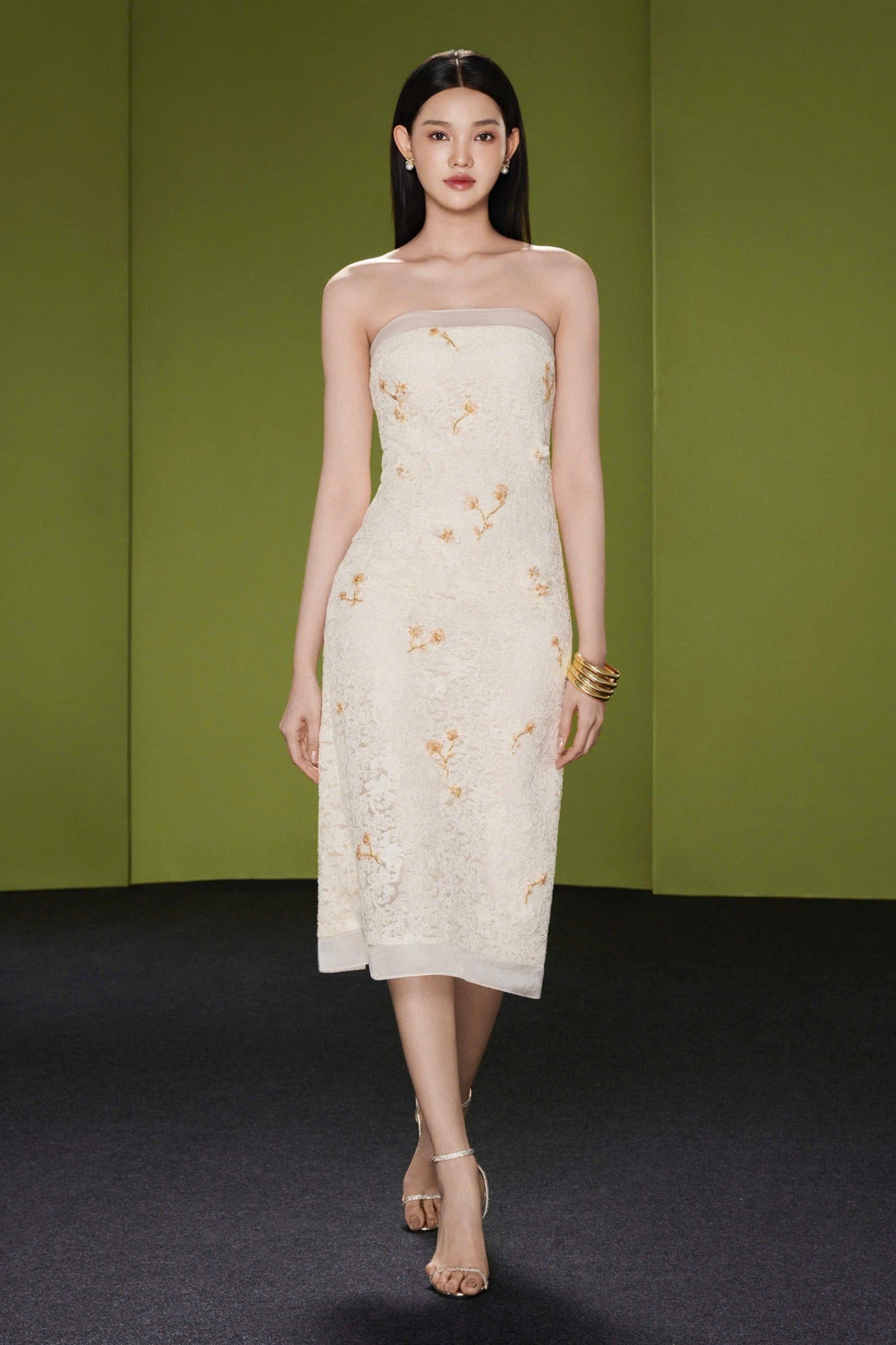 Mireline Straight Across Midi Dress - MEAN BLVD