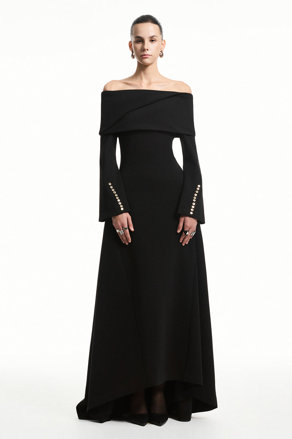 misa long sleeve dress Abstract Marble / XXS