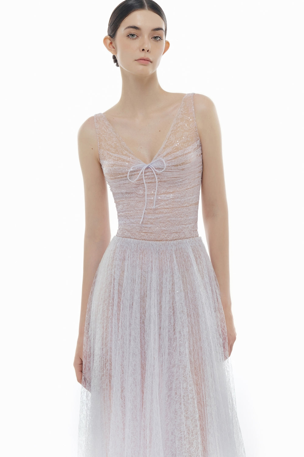 Vivienne V-Neck Sequin Midi Dress