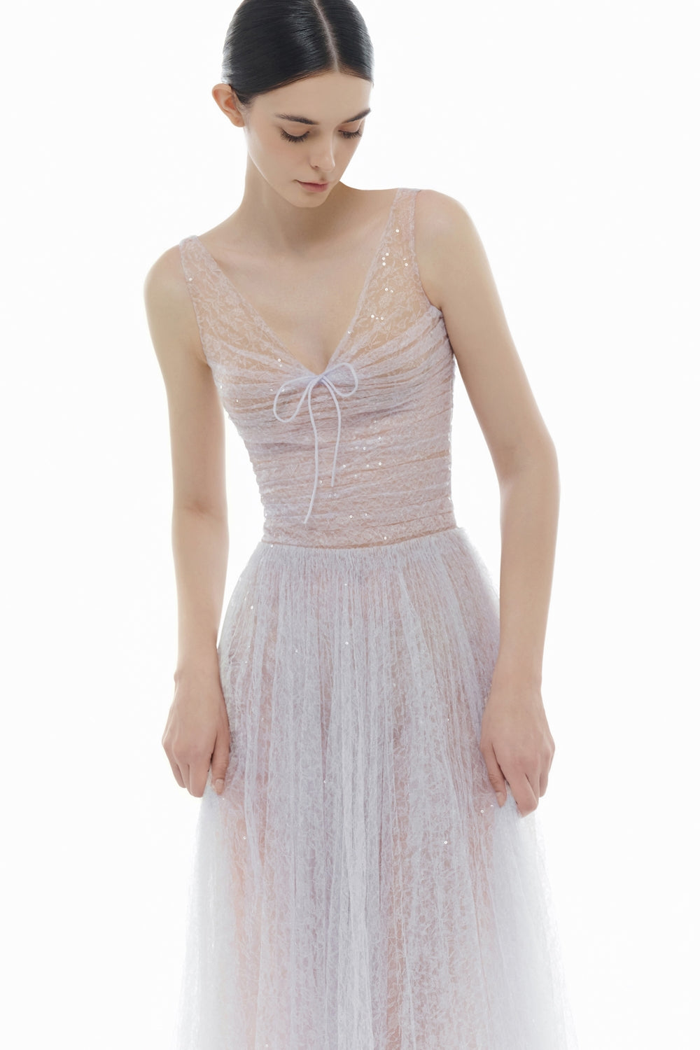 Vivienne V-Neck Sequin Midi Dress