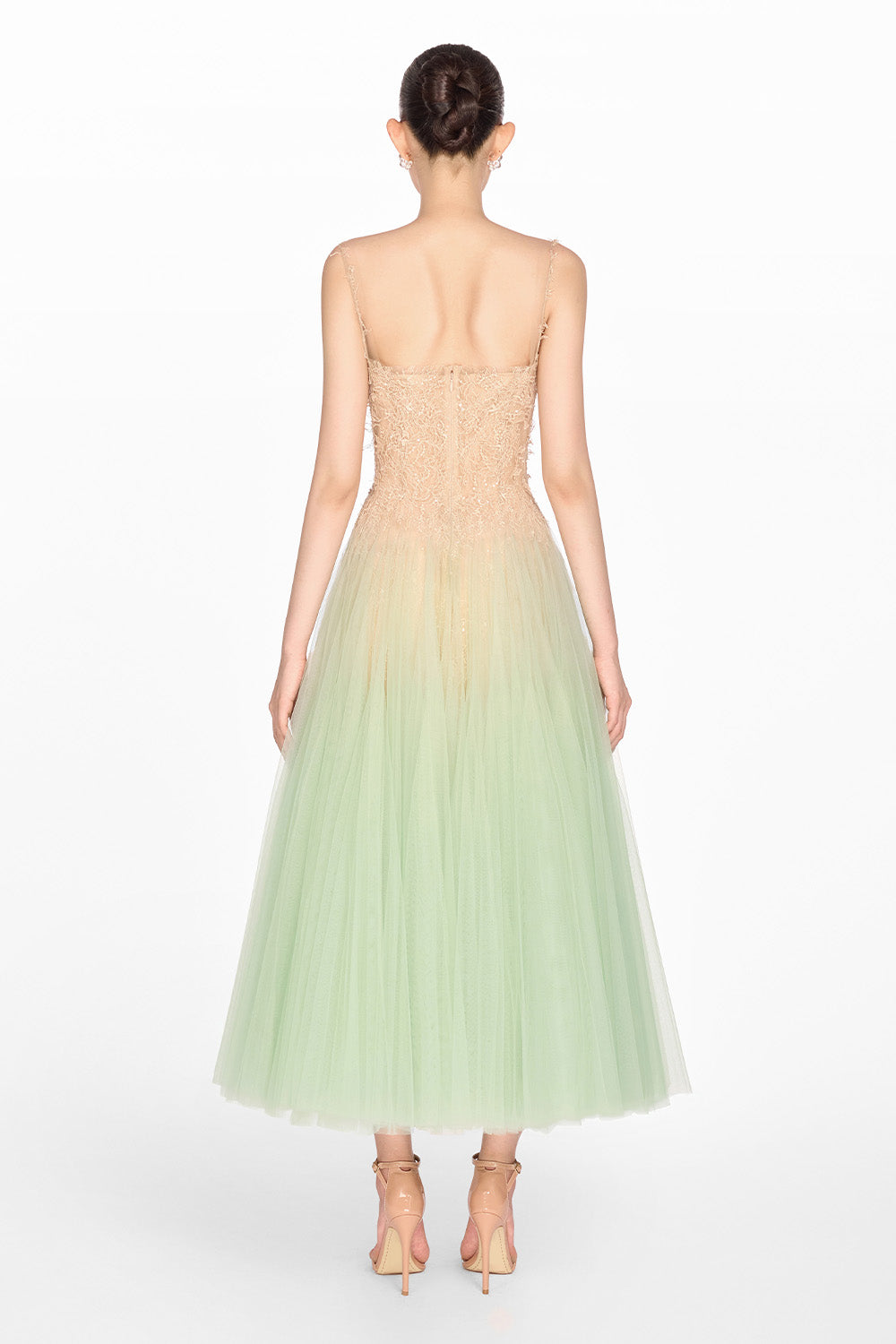 Mint Ombre Lace Midi Dress