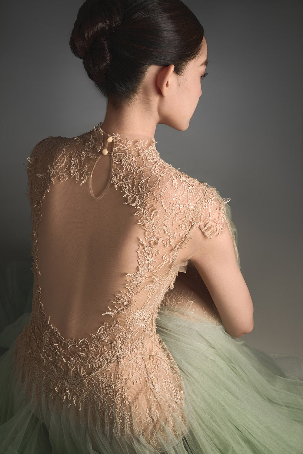 Mint Ombre Lace Midi Dress