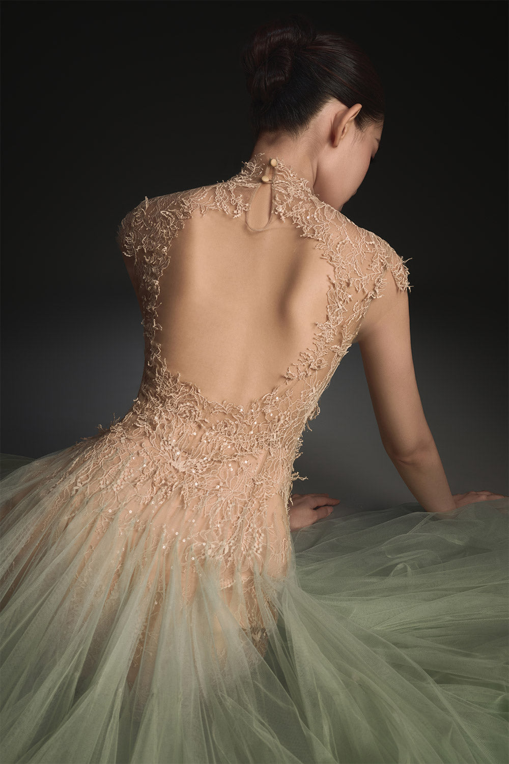 Mint Ombre Lace Midi Dress