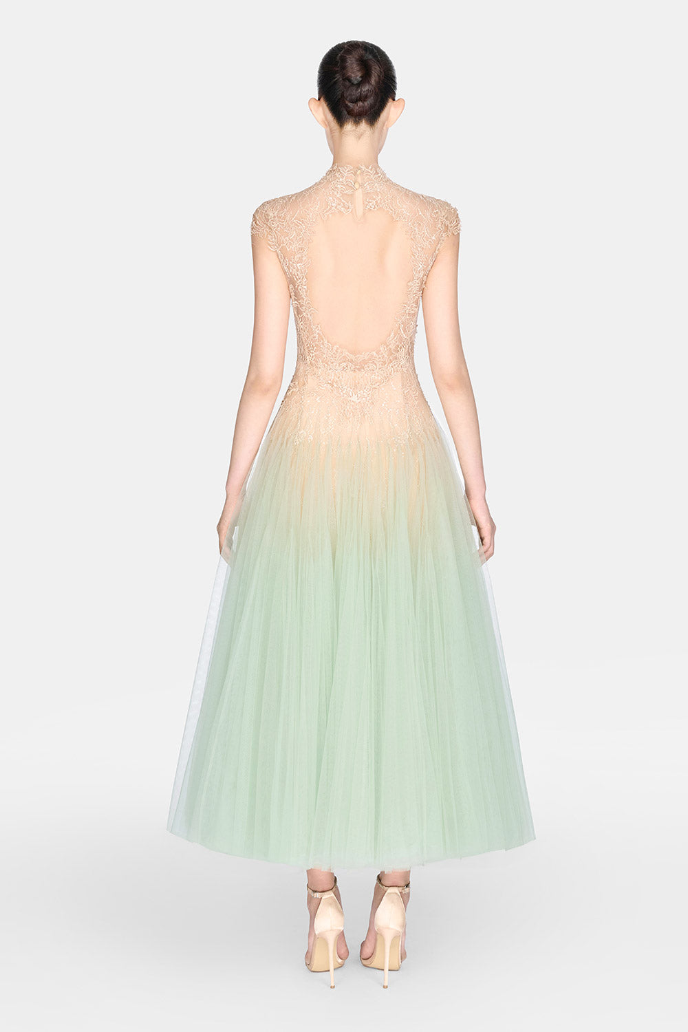 Mint Ombre Lace Midi Dress