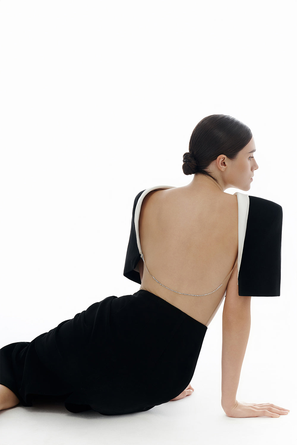 Women's Sheath Open Back Polyester Maxi Dress XS/S/M/L/XL Black MEAN BLVD Black / M Women's Sheath Open Back Polyester Maxi Dress XS/S/M/L/XL Black MEAN BLVD Black / M