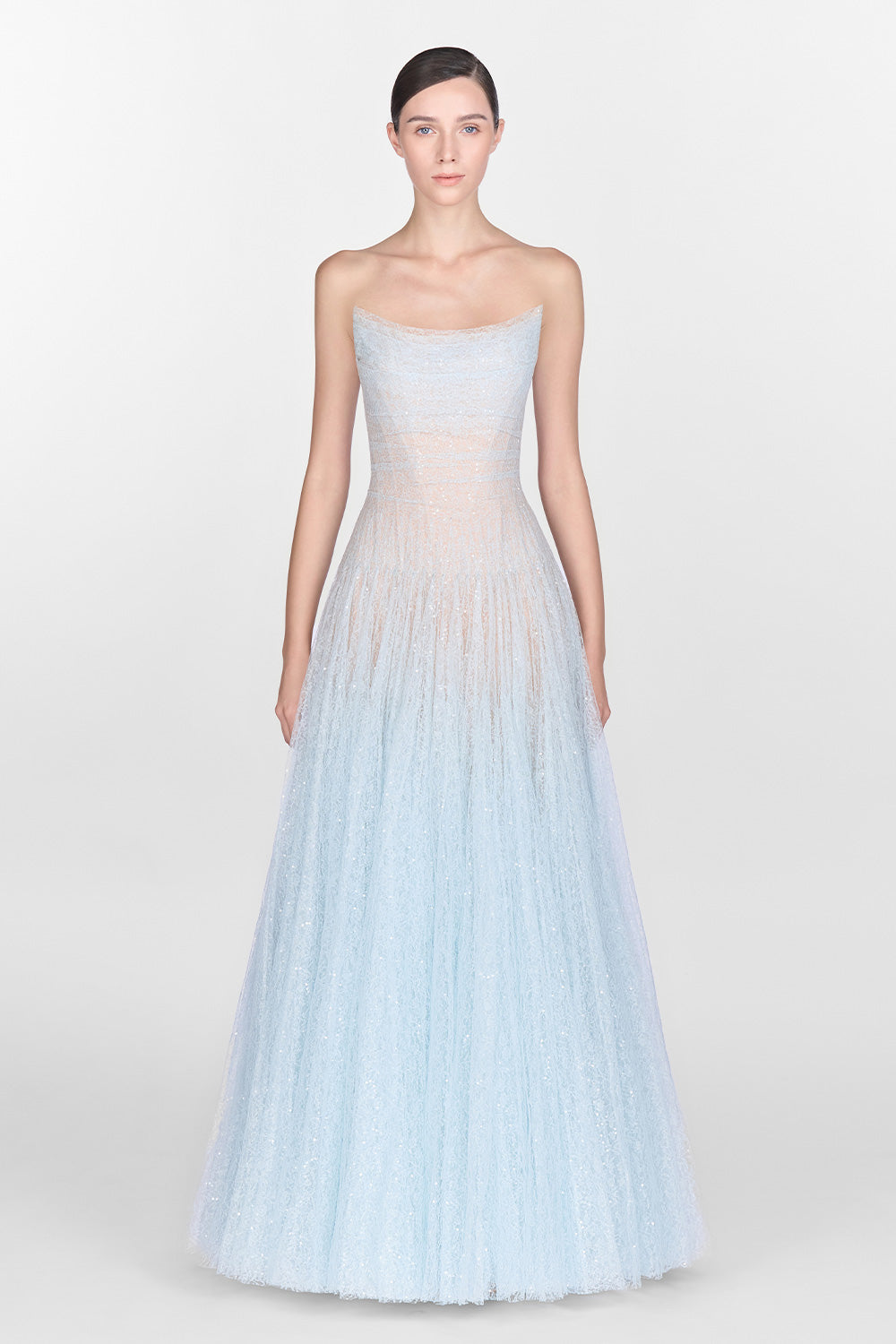 Draped Lace Maxi Dress