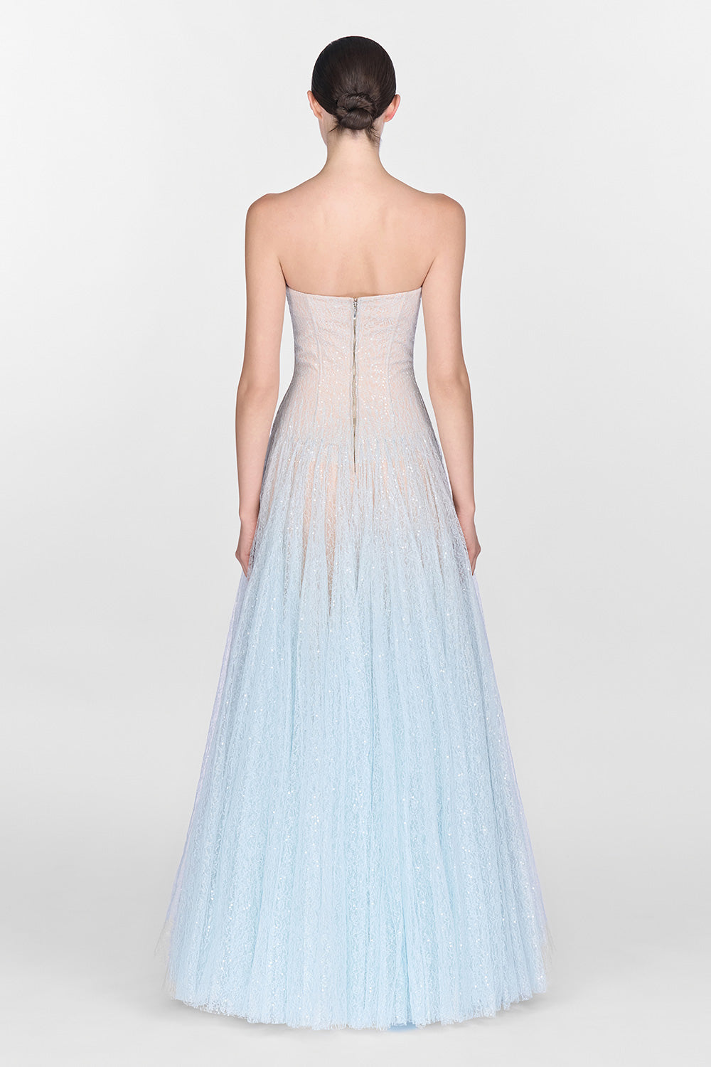 Draped Lace Maxi Dress