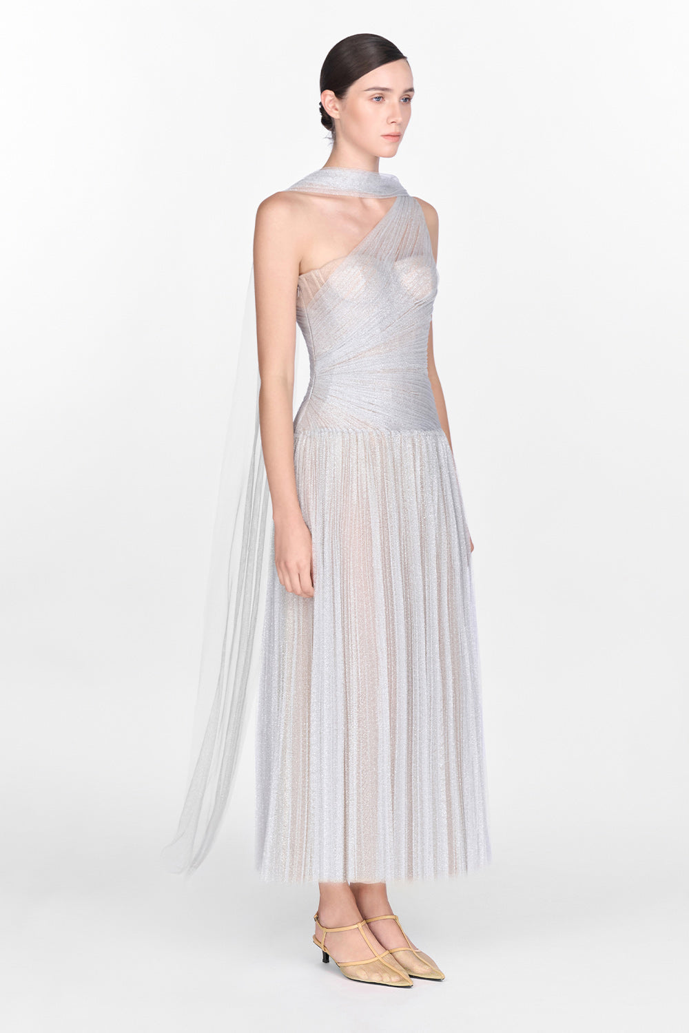 Draped Midi Dress