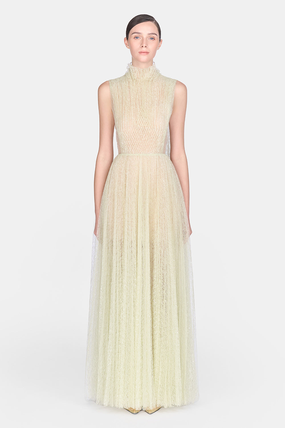 Smocked Lace Maxi Dress