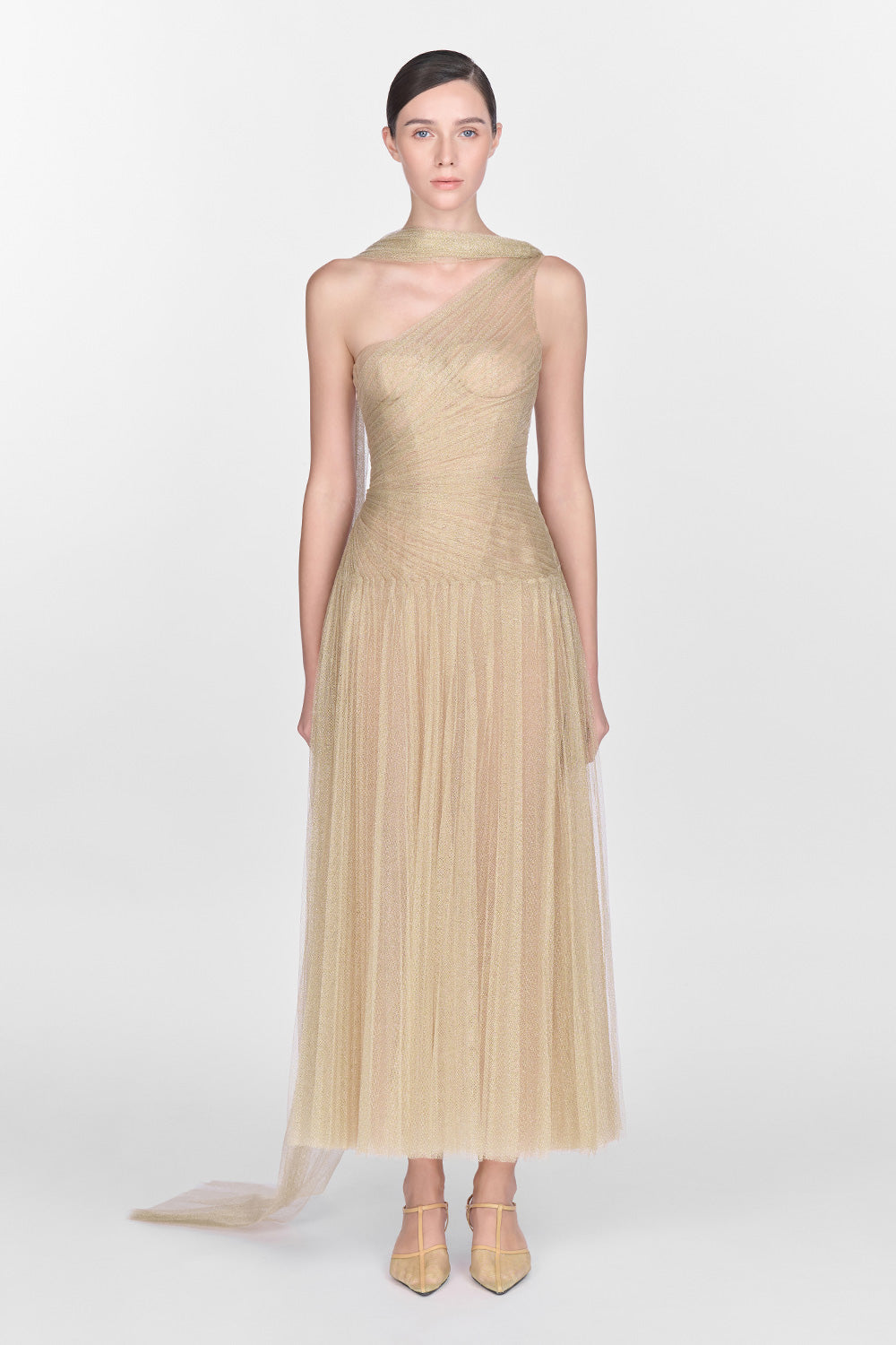 Draped Midi Dress
