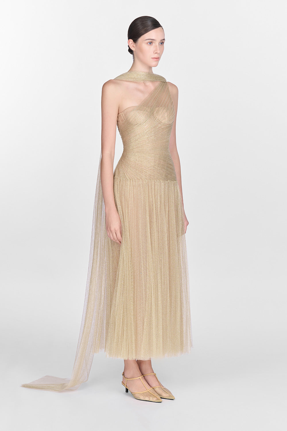 Draped Midi Dress