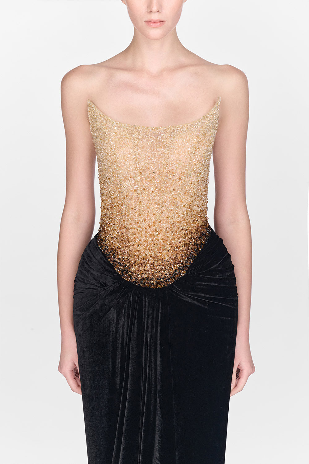 Black Champagne Crystalized Dress