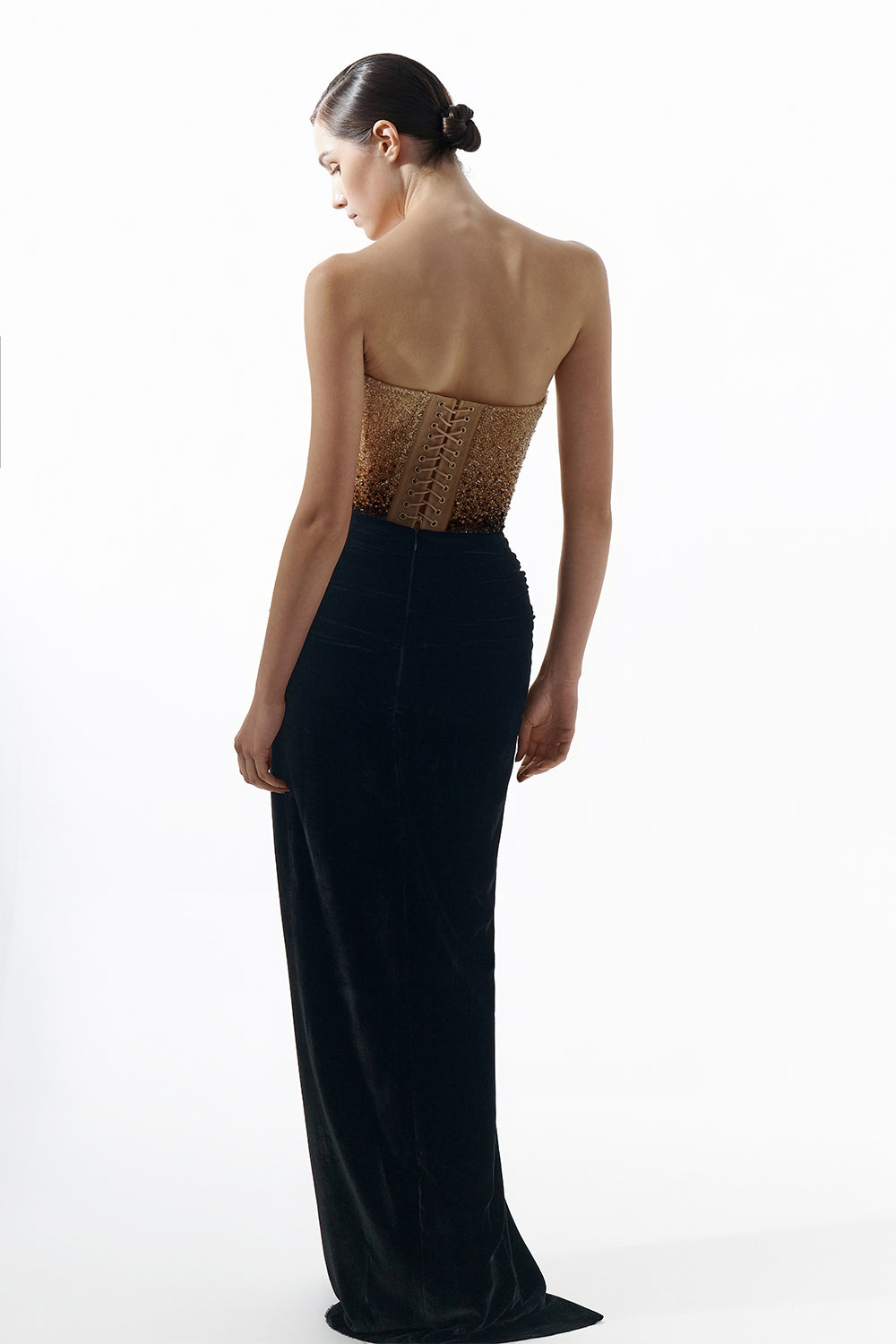 Black Champagne Crystalized Dress