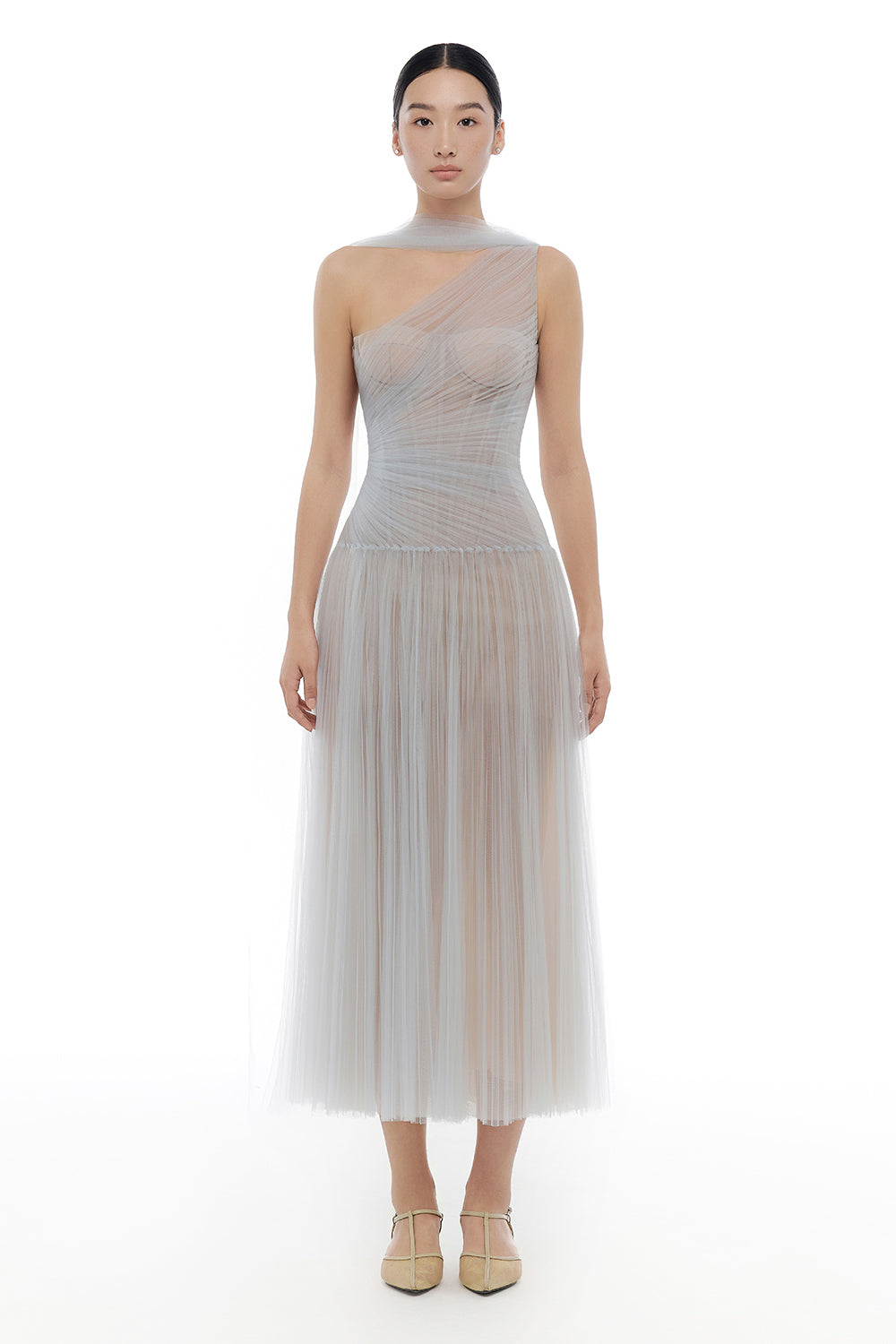 Draped Midi Dress