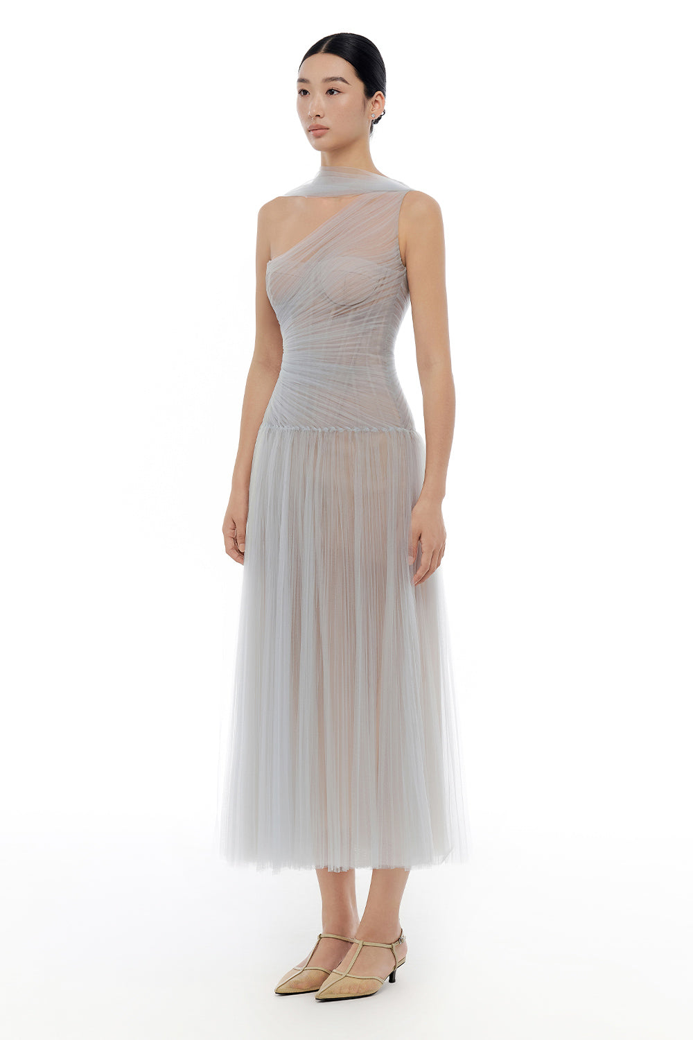 Draped Midi Dress