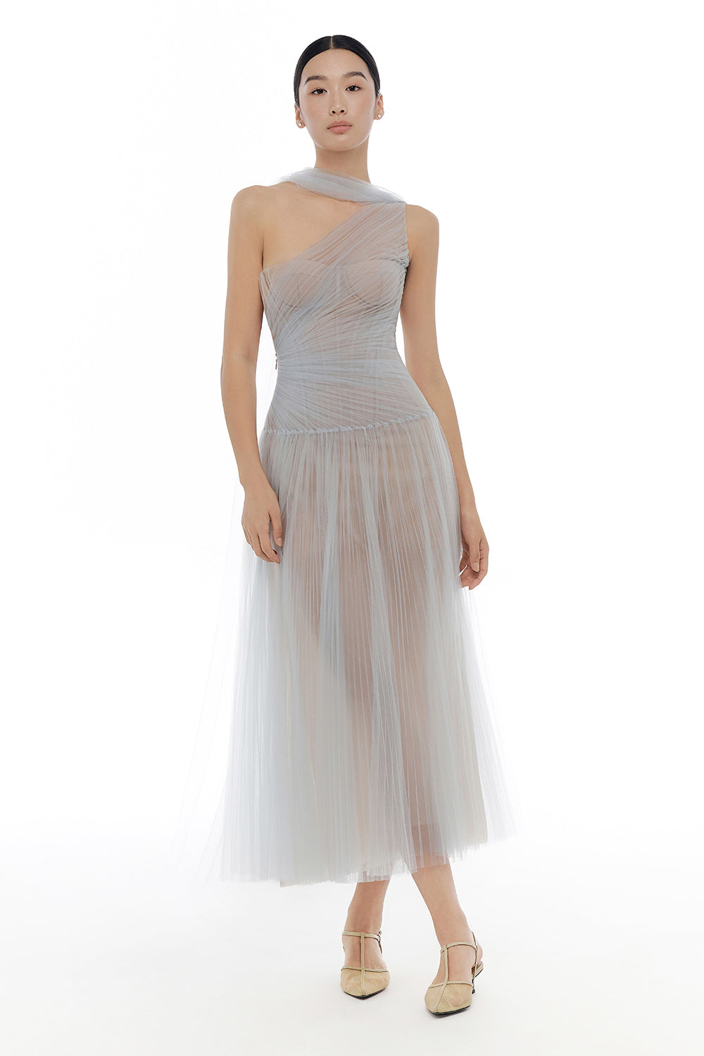 Draped Midi Dress