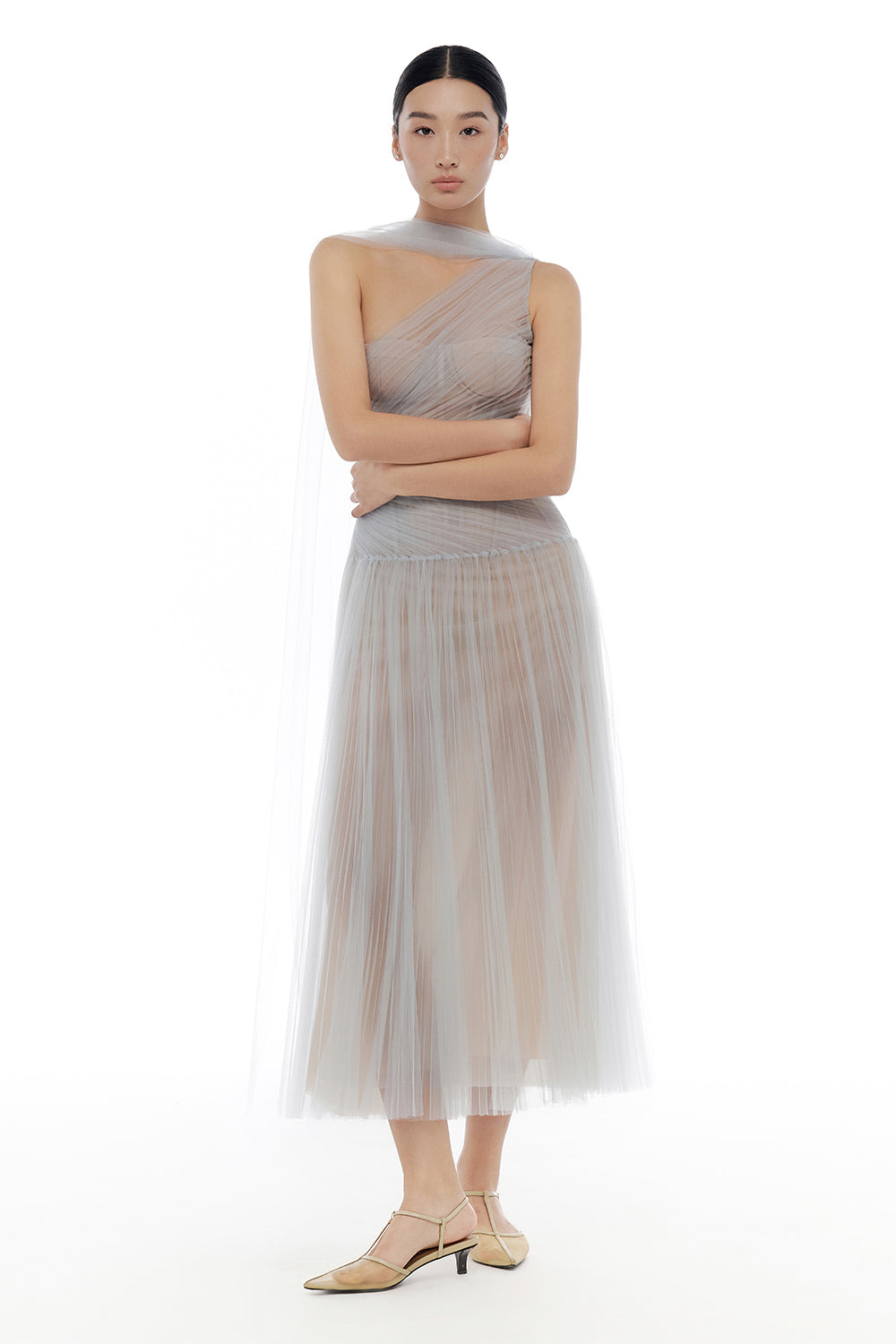 Draped Midi Dress
