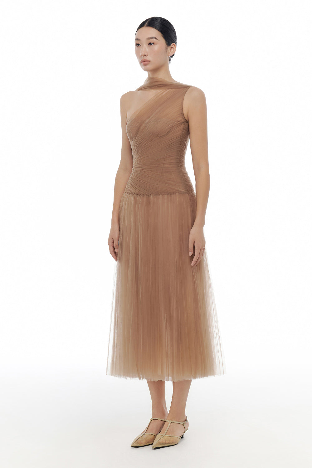 Draped Midi Dress
