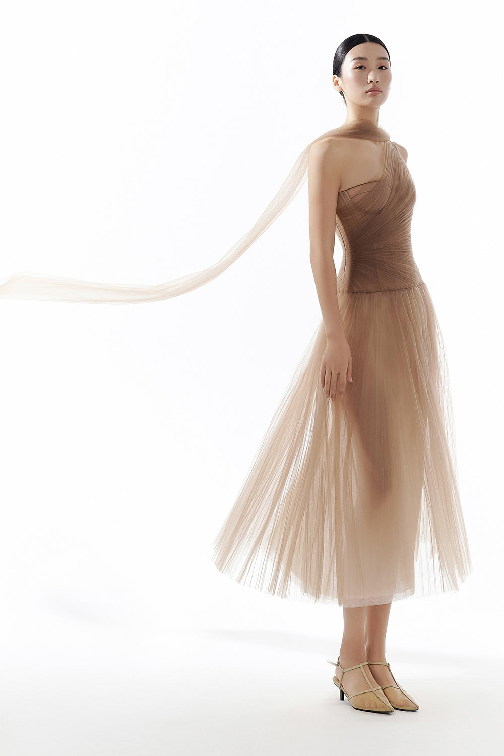 Draped Midi Dress