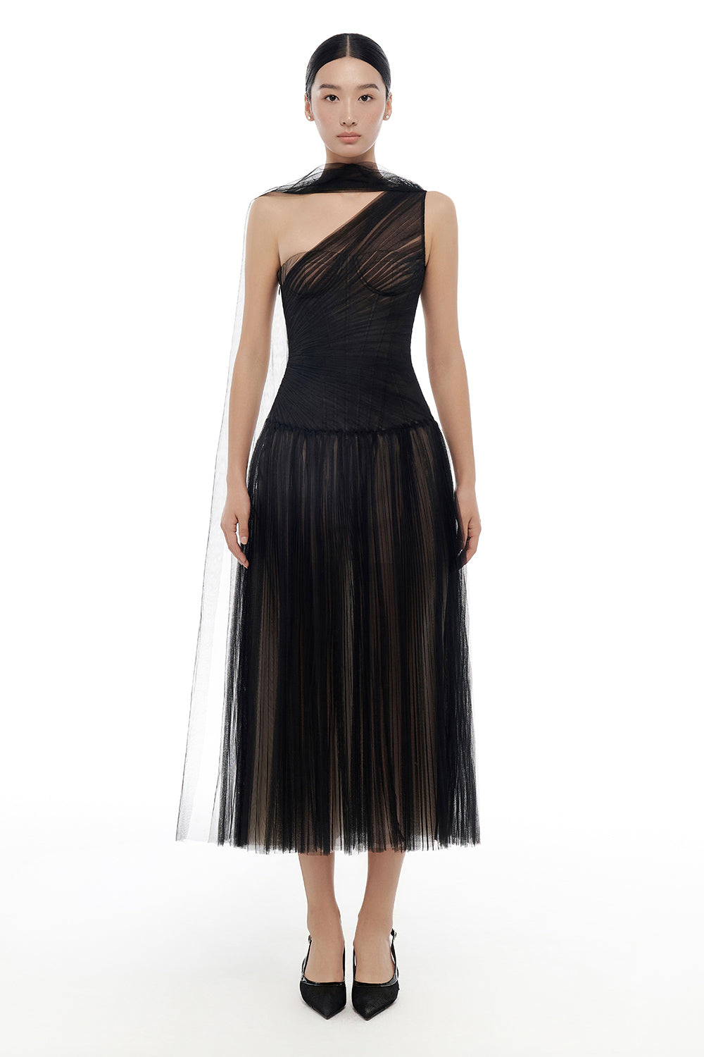 Draped Midi Dress