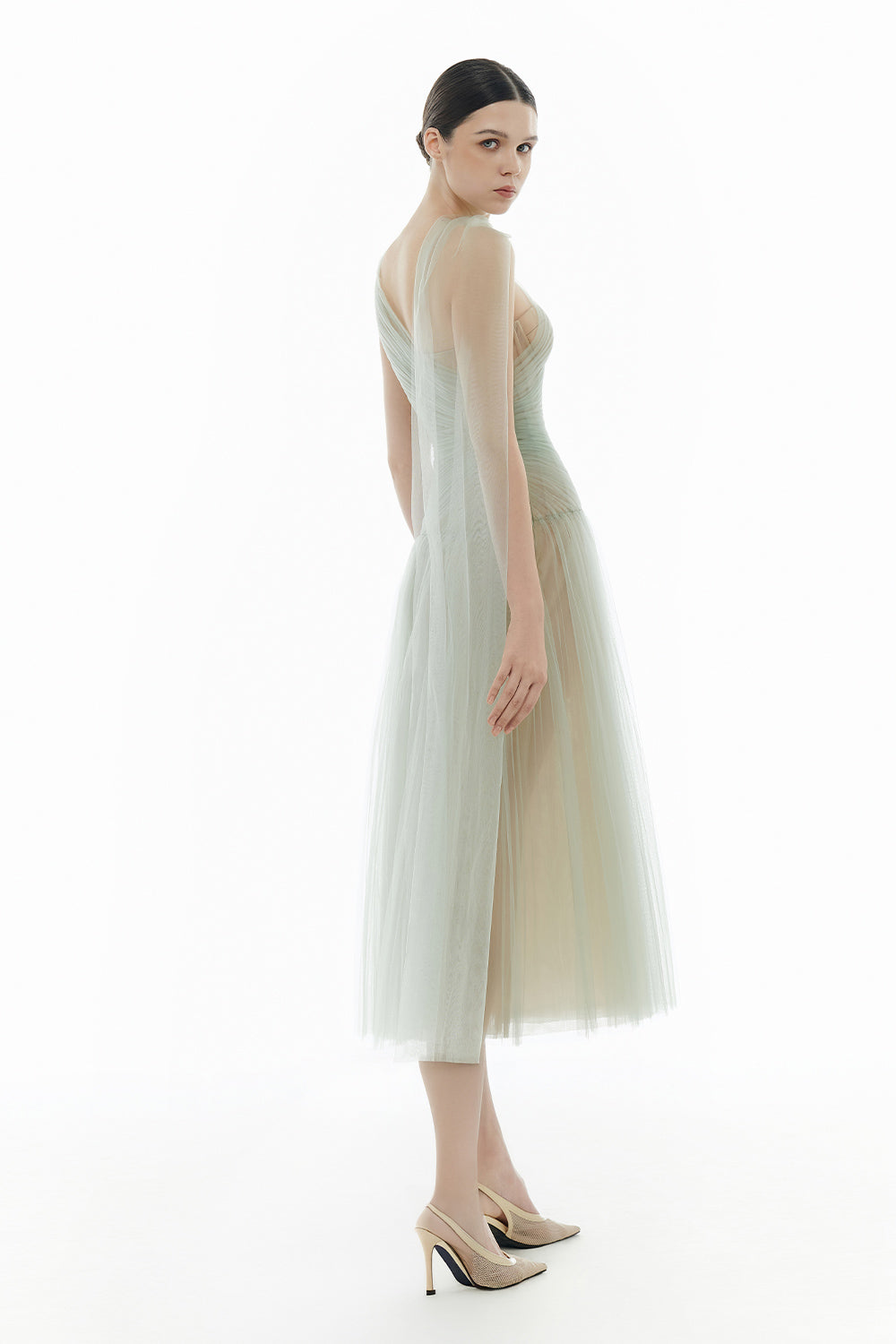 Draped Midi Dress