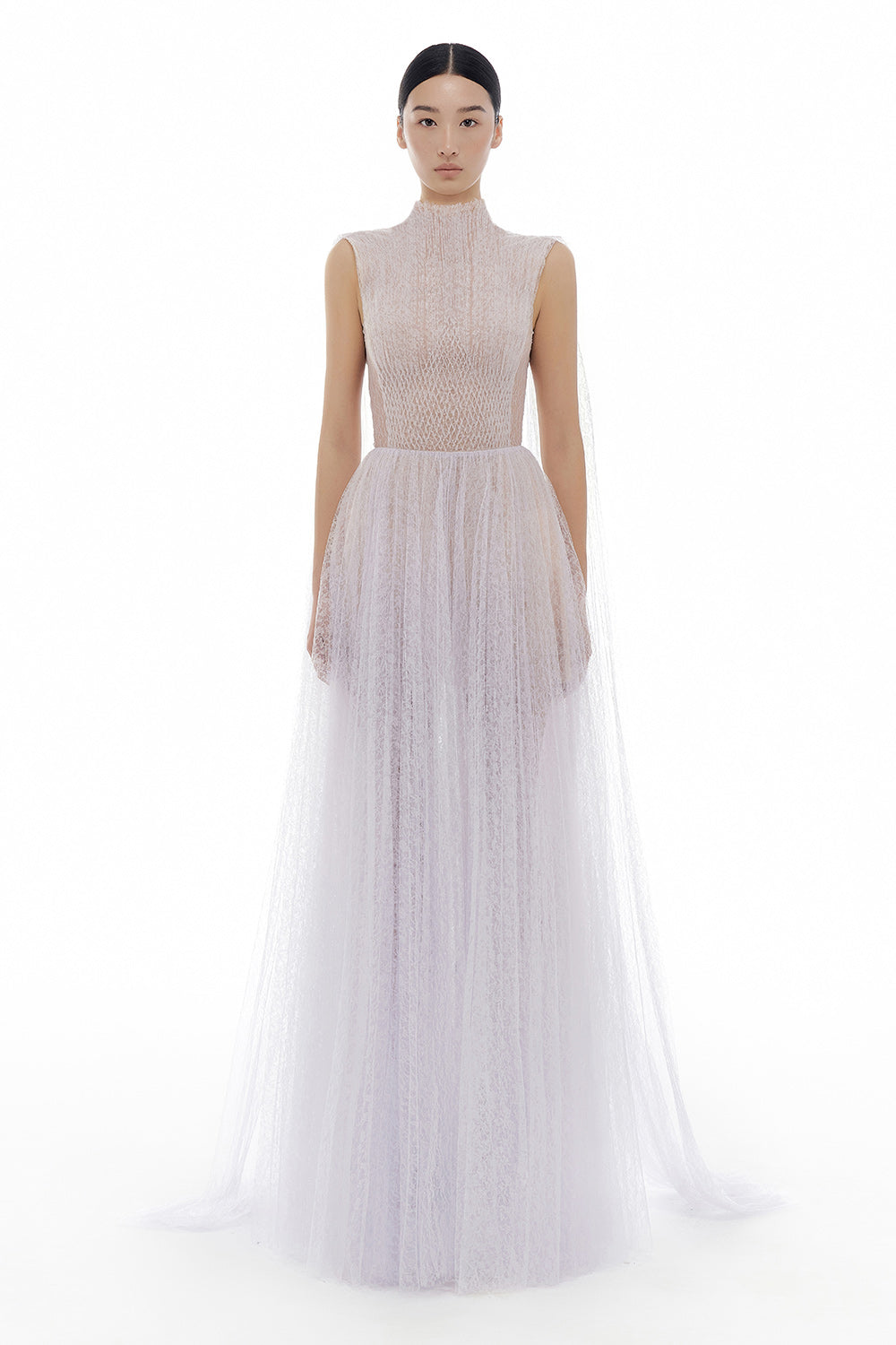 Smocked Lace Maxi Dress