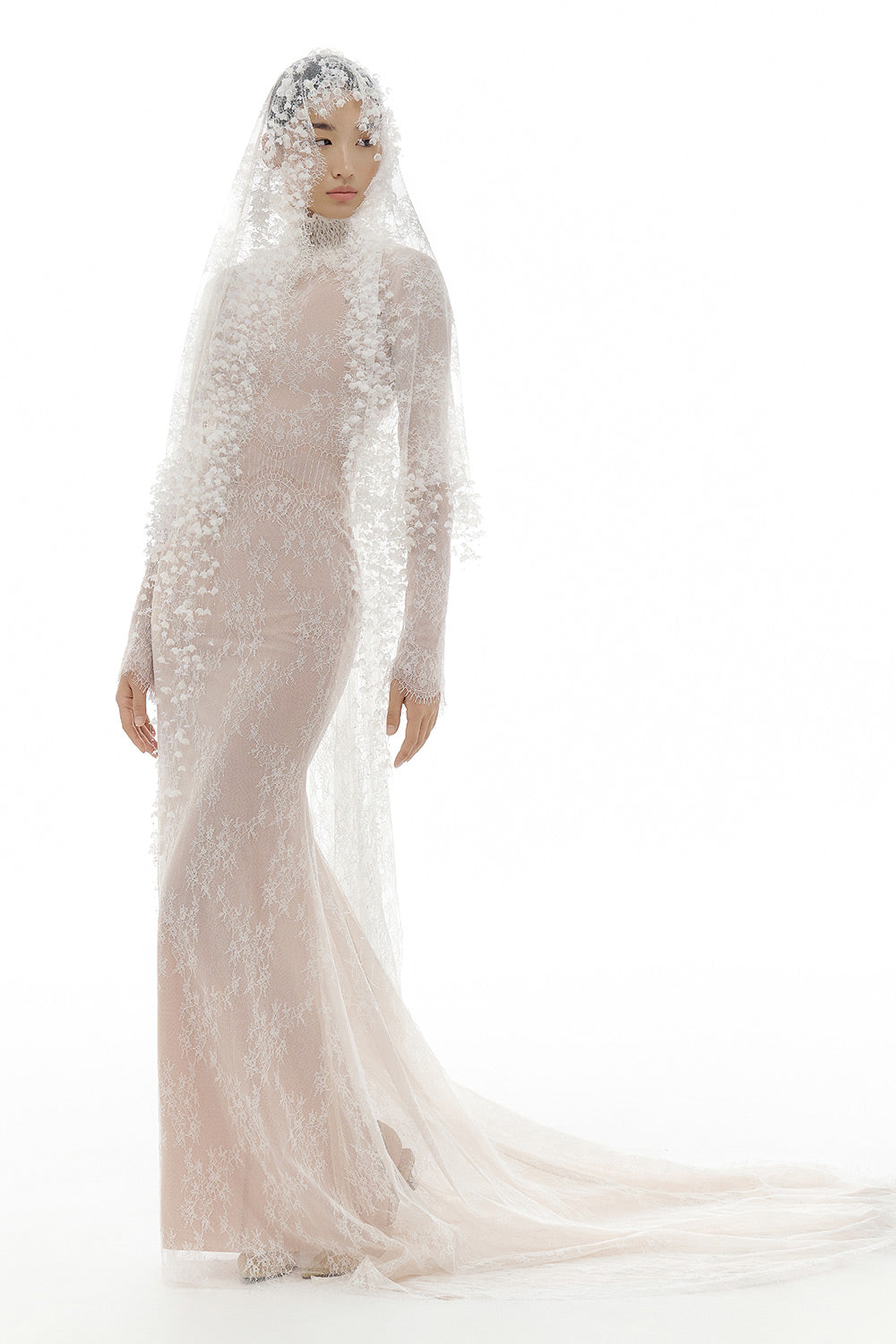 White Floral Lace Maxi Dress