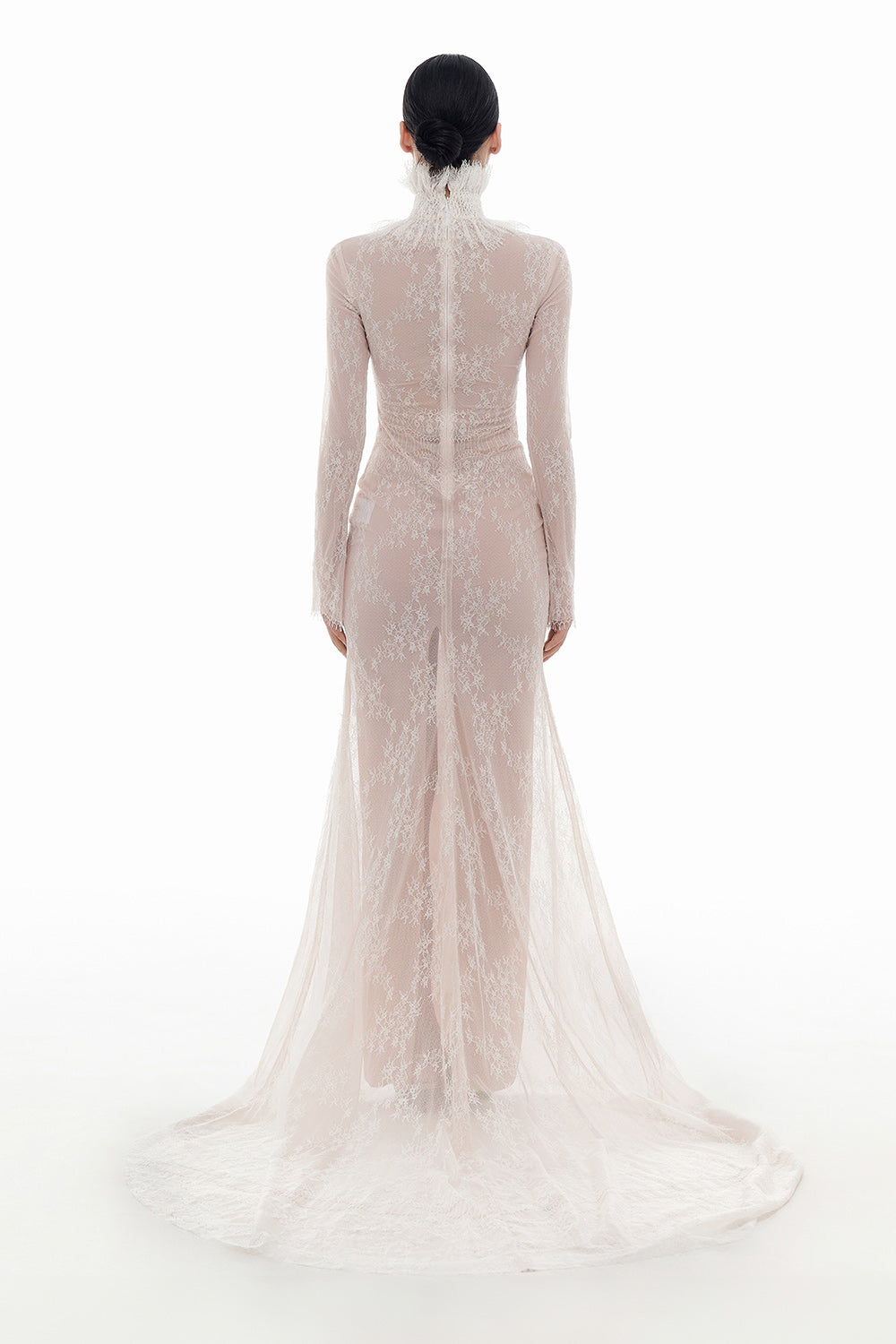 White Floral Lace Maxi Dress