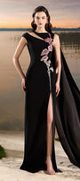 Moona Asymmetric Neck Maxi Dress - MEAN BLVD