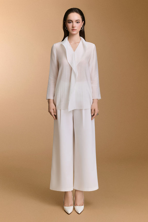 Moonlit V-Neck Ruffle Top - MEAN BLVD