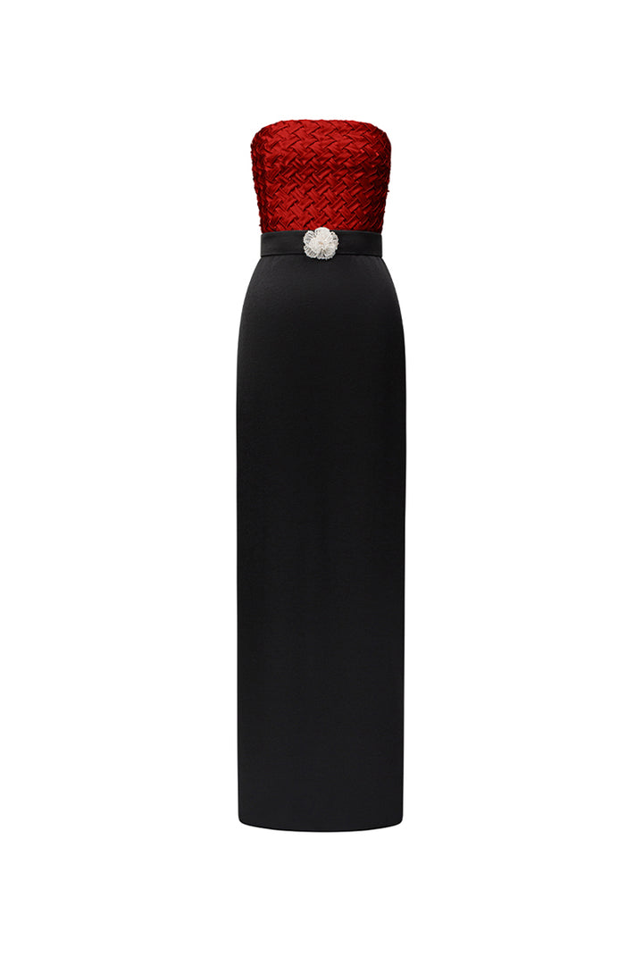 Morgan Straight Across Neck Crochet Maxi Dress - MEAN BLVD