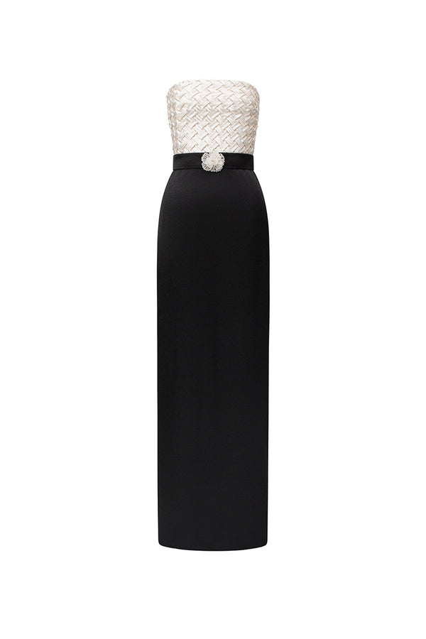 Morgan Straight Across Neck Crochet Maxi Dress - MEAN BLVD