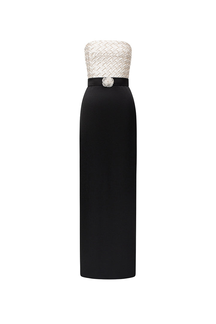 Morgan Straight Across Neck Crochet Maxi Dress - MEAN BLVD